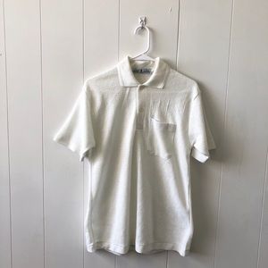 White Men’s Texture Polo